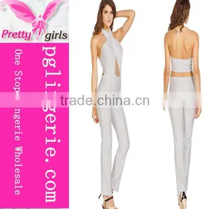 Women Jumpsuits 2016 Sexy Leather Jumpsuit thumbnail-3