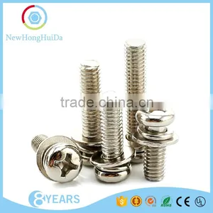 Steel Cross Recessed Pan Head Combination Screws With Spring Washer thumbnail-1