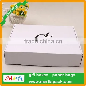 Fold and Tuck Cardboard Box Customize White Mailer Box With Tab Lock thumbnail-2