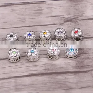 Big Hole Crystal Beads European Style Alloy Bead Bracelet Charm DIY Accessories thumbnail-1