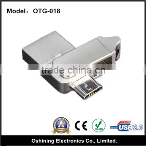 Dual USB OTG Flash Drive, Micro USB Flash Memory Stick For Android Devices-Samsung/LG/Huawei,Rotatable Metal U Disk OTG-018 thumbnail-2