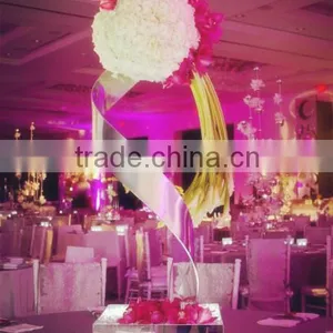 Wholesale Customized Design Crystal Flower Stand Mental Centerpiece Wedding Decoration thumbnail-1