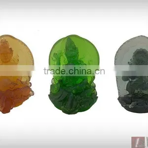 WF219-WF223 Tall Glass Crystal Buddhas thumbnail-1