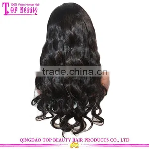 Wholesale Price Qingdao Factory 24 Inches Middle Part Body Wave Human Hair Lace Front Wigs thumbnail-4