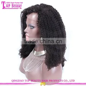 Luffy Hair Supply 22inch Afro Kinky Curly Full Lace Wigs Mongolian Kinky Curly Hair Wigs Popular Curly Afro Wigs for Black Women thumbnail-5