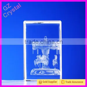 Glass 3d Laser Engraving Cut Christmas Gift Crystal Cube thumbnail-6