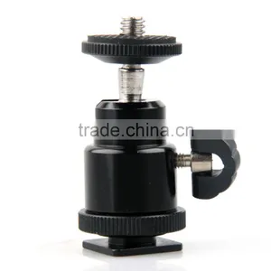 Camera Tripod BallHead Ball Head With Quick Release Plate 1/4" Screw thumbnail-1