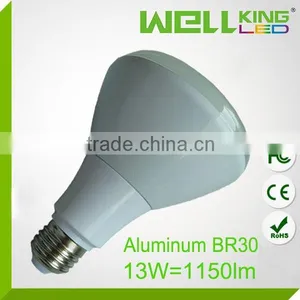 CE RoHS UL Aluminum 12w 13w 1150lm E27 E26 Dimmable Br30 Led Bulbs thumbnail-1