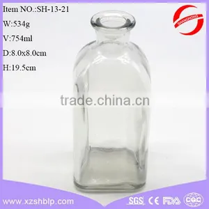 700ml Square Beautiful Aroma Reed Diffuser Glass Bottle thumbnail-3