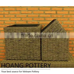Beautifull Wicker Weave Durable Planters / Pot thumbnail-2