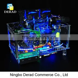 Horizontal Water Cooling PC Raditor ATX Computer PC Case thumbnail-1