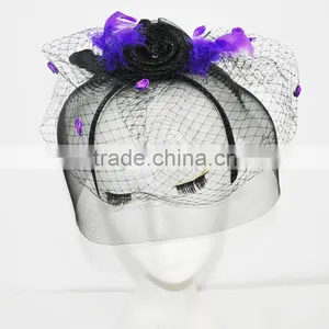 Black Headband With Rose for Party Supplies thumbnail-1
