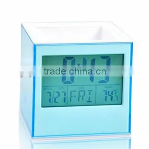 Desk Digital Led Alarm Clock With Pen Holder thumbnail-1
