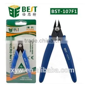 BEST 107F1 Professional Blue Handle Pliers Tool Micro Nippers Sharp Diagonal Electronics Cutters For Lead & Soft Material thumbnail-1
