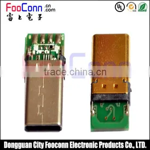 USB 3.1 Type C Connector Gold Plating With Pcb Mount thumbnail-1