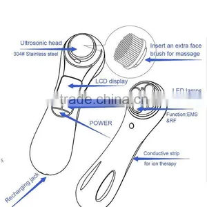 Personal Skin Care Ultrasonic Beauty Massage Machine Face Massager Kit Deep Cleansing thumbnail-4