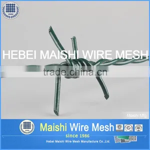 Green PVC Coated Barbed Wire thumbnail-1