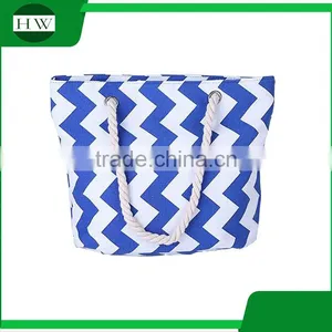 Very Popular Various Chevron Style Custom Canvas Tote Bag Woman Handbag thumbnail-2