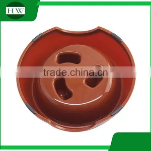 Travel Portable Colorful Plastic Anti Choke Food Dog Cat Slowing Eating Pet Bowl thumbnail-5
