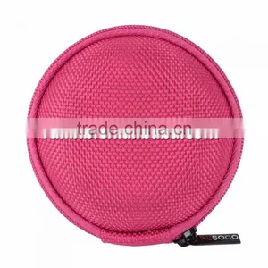 1680D Rose Red Hard EVA Shell Earphone Case Bag Eva Travel Carrying Case thumbnail-1