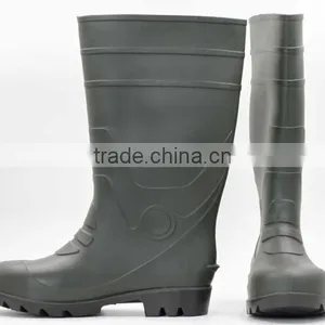 2017 HOT SALES Pvc Steel Capped Safety Boots thumbnail-3