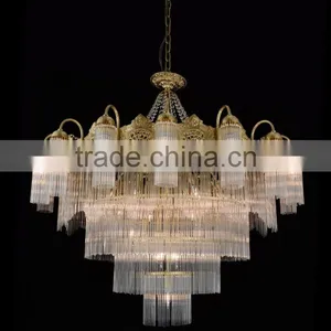 Rococo Style Crystal Bronze Chandelier/ Home Decor Retro Brass Pendant Lamp/ Luxury New Design Ceiling Lamp thumbnail-6