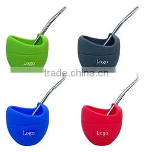 Silicone Yerba Mate Cup,Silicone Yerba Mate Gourd With Bombilla thumbnail-3