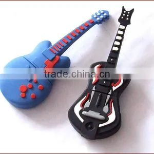 Custom Manufacturer of PVC Soft Rubber Fashion Cartoon U Disk Shell Creative USB Flash Drive Shell Guitar Instrument thumbnail-1