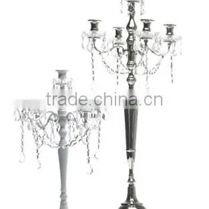 Newest! Wedding Crystal Candelabra, Crystal Hanging Candelabra, Crystal Garland Hanging Candelabra thumbnail-2