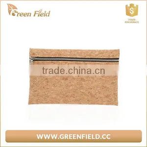 Vegan Cork Leather Bag Natural Cork Fabric Envelope Clutch Bag thumbnail-1