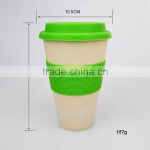 Bamboo Fiber Coffe Cup Plate Fiber Mug With Green Material thumbnail-2