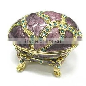 Drops of Oil Painting Fashion Noble Faberge Egg Trinket Boxes thumbnail-1