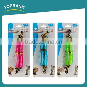 New Design Pet Chew Toys Paw Printed Soft PVC Dog Toys With Rope thumbnail-1