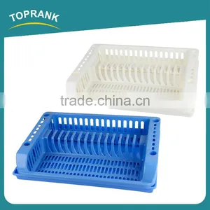 Collapsible Plastic Drying Holder Organizer Drainer Storage Kitchen Dish Drying Rack 2 Tier Dish Rack With Tray thumbnail-4