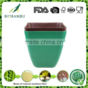 Welcome Environmental Diswasher Safe Bamboo Fiber Plant Flower Pot thumbnail-1