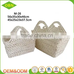 New Design Natural Tote Handle Maize Material Straw Bag thumbnail-1