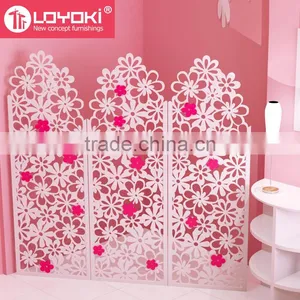 Wood Design 3d Wall Decal for Living Room Colorful Stickers for Home Decor Beautiful Wood Flower Sticker thumbnail-4