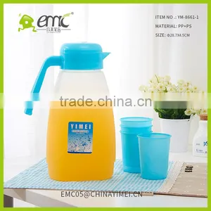 Cold Kettle Sets With Lid Plastic Juice and Tea Vottle With 4 Cups thumbnail-4