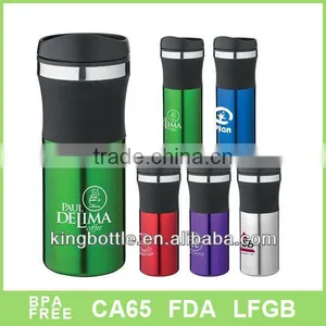 16oz Best Selling Stainless Steel and Plastic Travel Mug With Black Top thumbnail-1