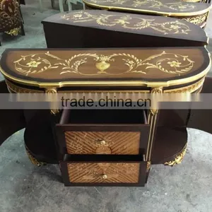 Indian Living Room Wood Carving Furniture Cabinet In Wood Top thumbnail-2