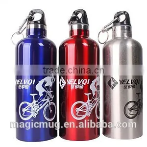 Colorful Sports Water Aluminium Bottle With Carabiner Lid thumbnail-6