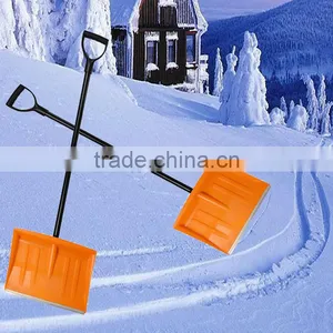 Plastic Snow Shovel With D Grip,Metal Handle Garden Snow Remover With PP Blade,Garden Snow Pusher thumbnail-1