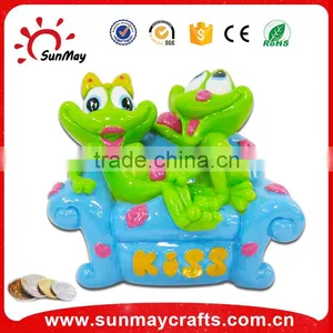 Polyresin Lovely Frog Money Box thumbnail-2