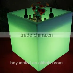 Plastic LED 16 Colors Changing Glowing Cubic Ice Bucket for Wine thumbnail-6