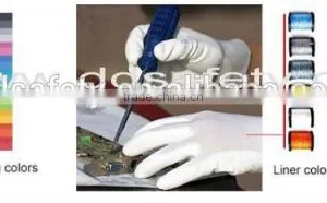 DDSAFETY Black Water Based PU Coated Glove With White Nylon Liner Knit Wrist thumbnail-4