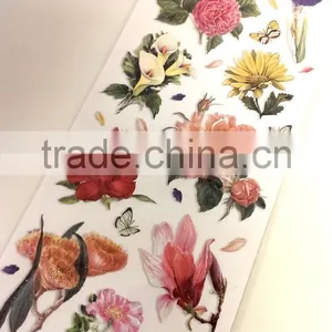 Colorful Floral Design Sticker, Classic Decorative Shinny Glitter Sticker thumbnail-2