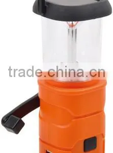 LED Solar Dynamo Lantern With Hand Crank USB Li-ion Battery Camping Lamp thumbnail-1