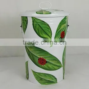 Painting Metal Colored Trash Can Galvanized Colored Trash Can thumbnail-1