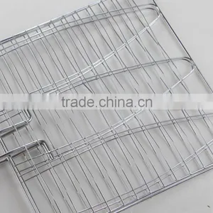 Triple Fish Long Handle Barbecue Grill Basket thumbnail-4