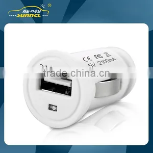 CE Approval 5V 2.1A USB Mini Car Power Charger Adapter Plug for Apple and Samsung Device thumbnail-1